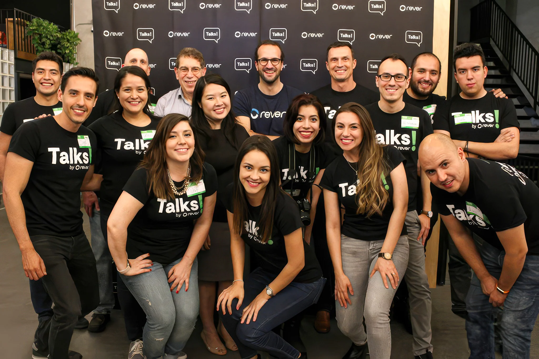 Rever team group photo at Talks by Rever event